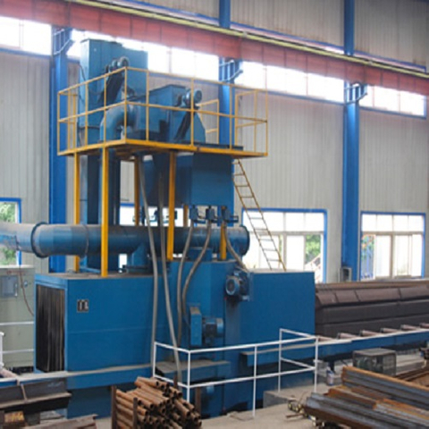 Máquina automática de jato de areia de alta precisão para equipamentos de fabricação de estruturas de aço